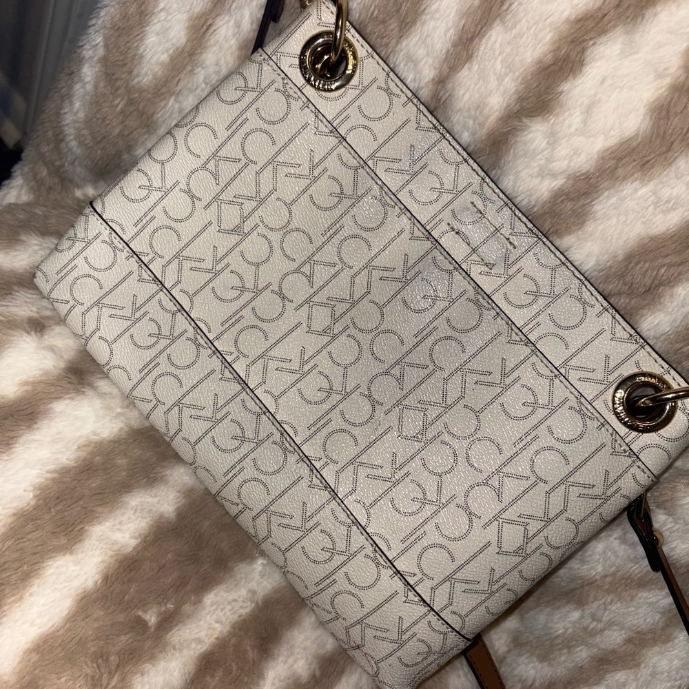 Calvin Klein Beige and Brown Crossbody Bag - Picture 6 of 9